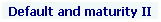 Textfeld: Default and maturity II